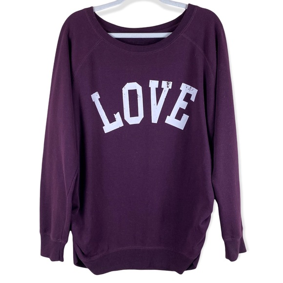 Love Maternity Burgundy Crewneck Pull Over Sweater Size  XL - Picture 1 of 12